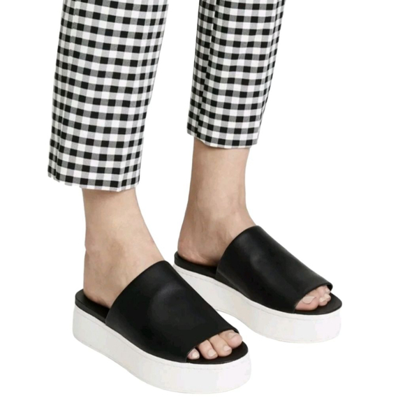 Vince Sandals (Size 8) Walford Tan Leather Flatform Platform Slide Rubber Sole - Picture 2 of 14